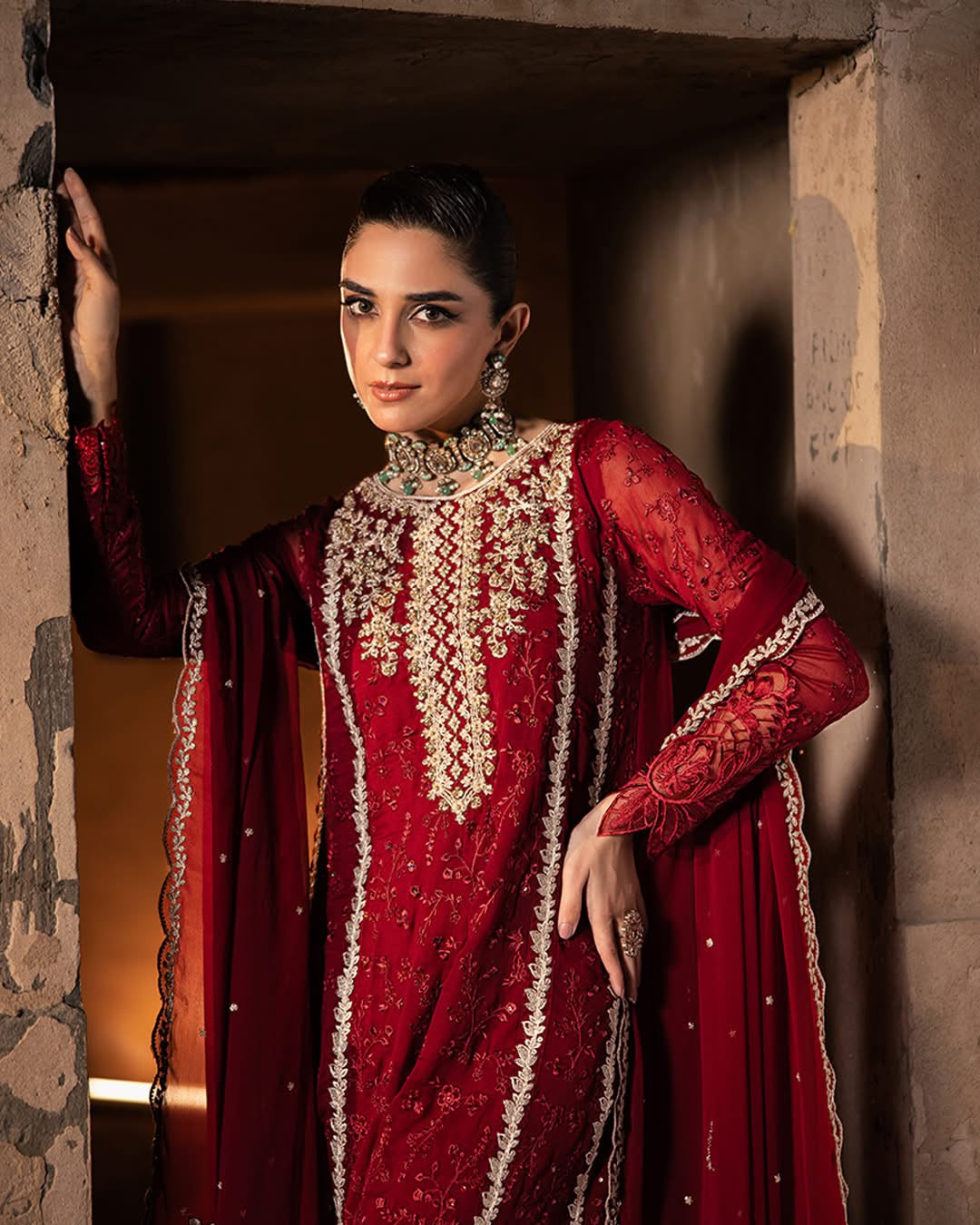 AZURE UNSTITCHED CHIFFON WEDDING AND PARTY WEAR COLLECTION