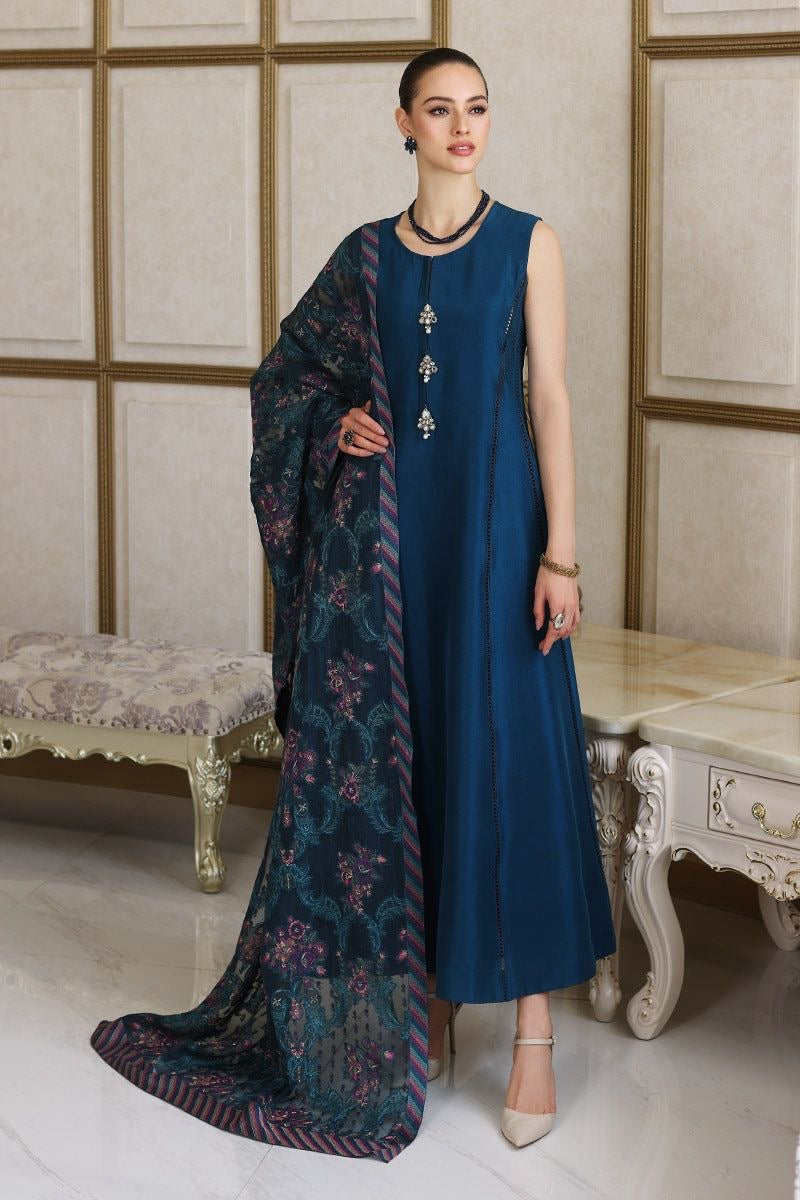BAREEZE UNSTITCHED PREMIUM DHANAK 3PC WITH READY TO WEAR DHANAK EMBROIDERED SHAWL