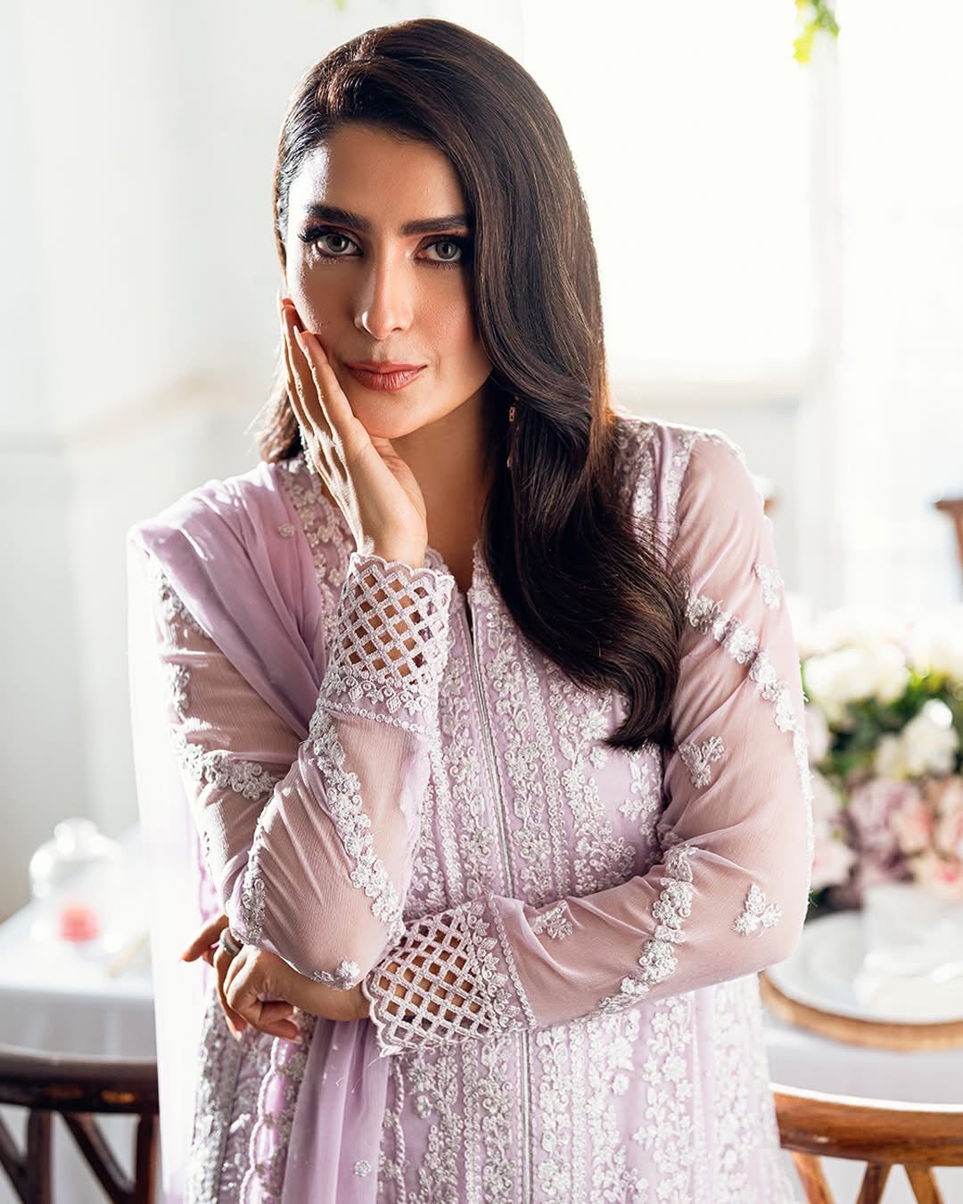 AZURE UNSTITCHED CHIFFON WEDDING AND PARTY WEAR COLLECTION
