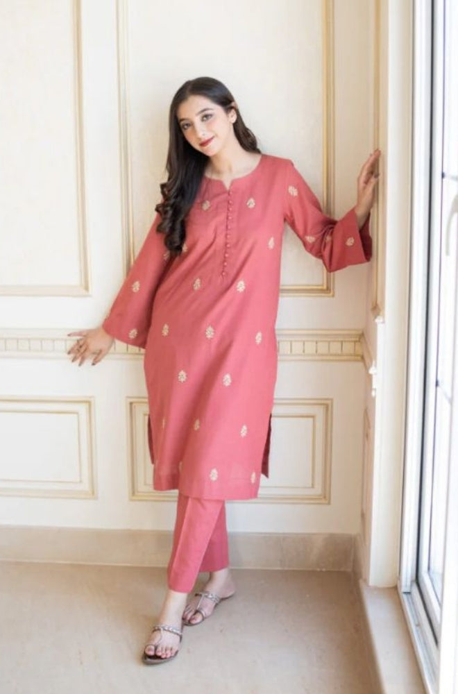 Aisling - 3PC Unstitched Dhanak Embroidered Shirt with Embroidered Dupatta and Trouser
