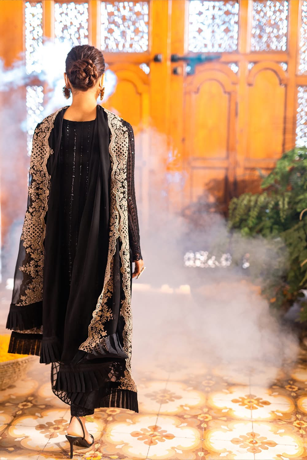 AZURE UNSTITCHED CHIFFON WEDDING AND PARTY WEAR COLLECTION