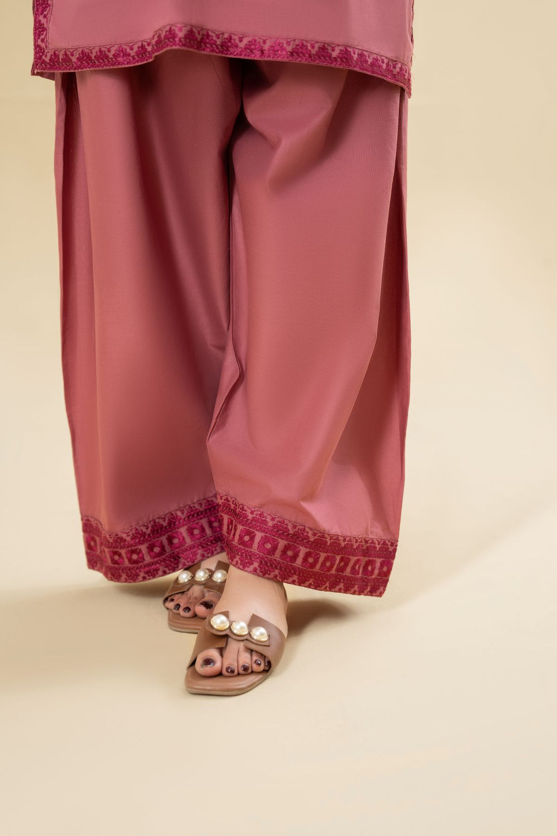 RUBY UNSTITCHED DHANAK 2PC WITH DHANAK EMBROIDERED TROUSER