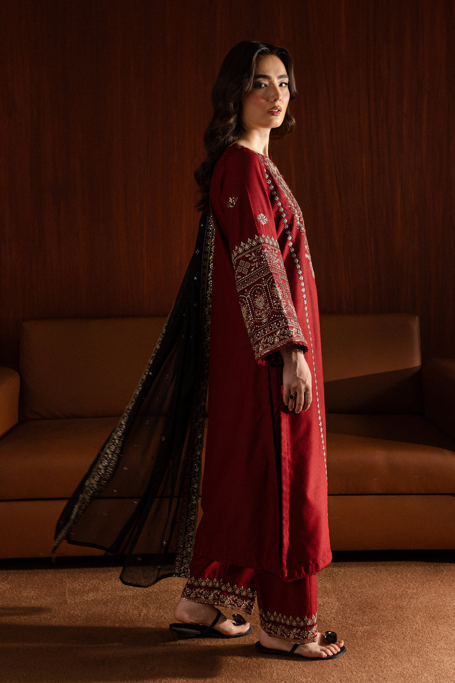 BATIK UNSTITCHED WINTER DHANAK 3PC WITH READY TO WEAR DHANAK SHAWL