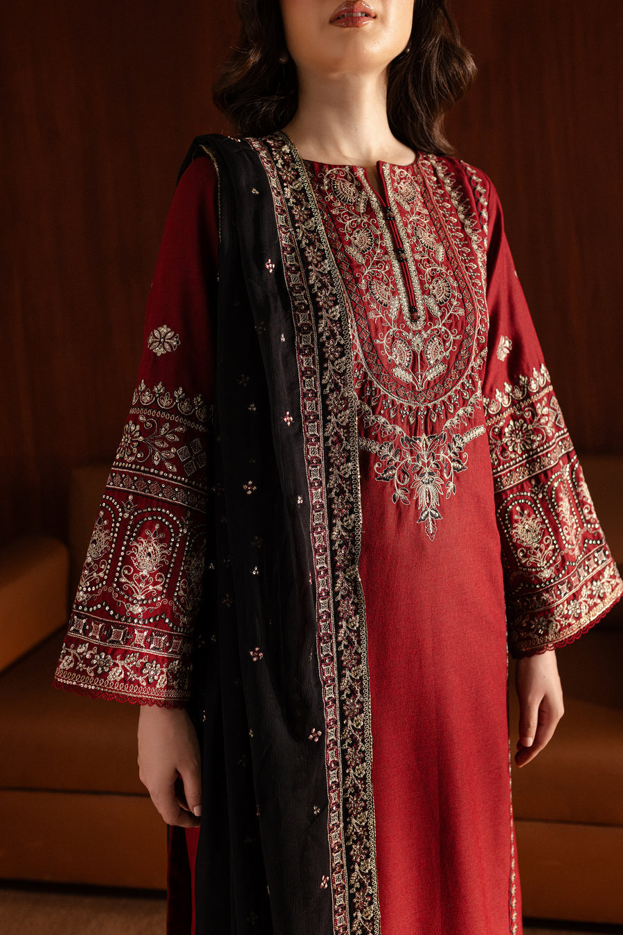 BATIK UNSTITCHED WINTER DHANAK 3PC WITH READY TO WEAR DHANAK SHAWL