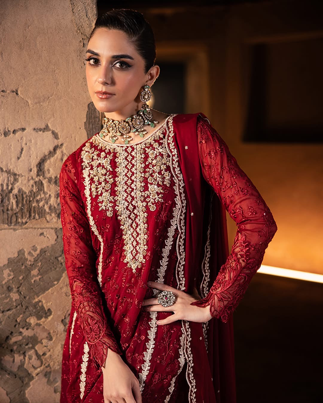 AZURE UNSTITCHED CHIFFON WEDDING AND PARTY WEAR COLLECTION