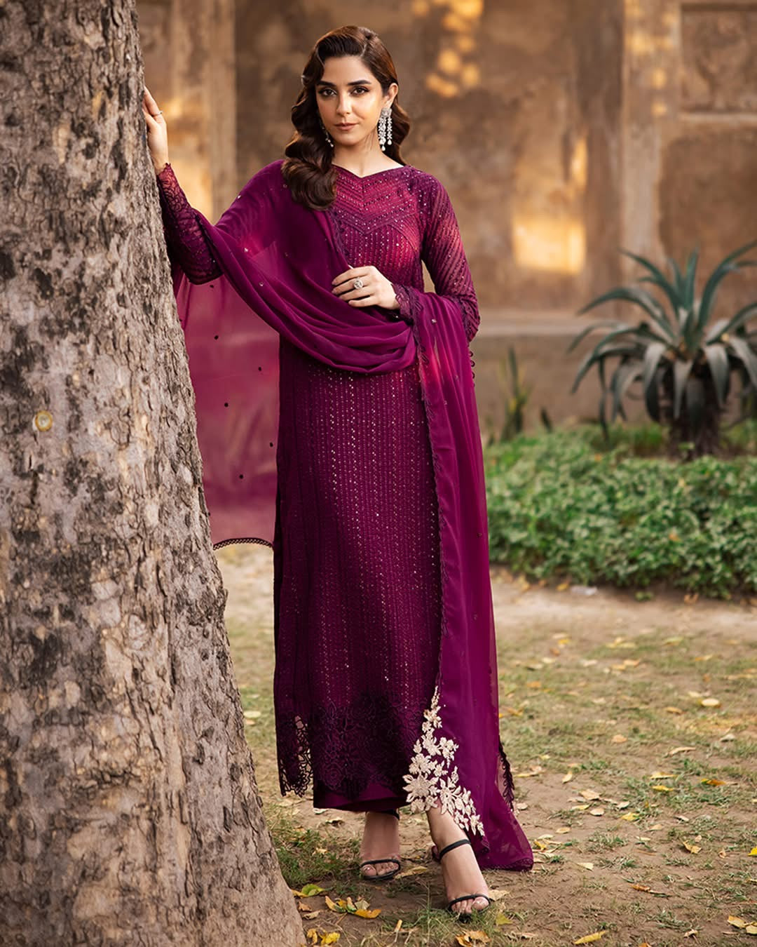 AZURE UNSTITCHED CHIFFON WEDDING AND PARTY WEAR COLLECTION