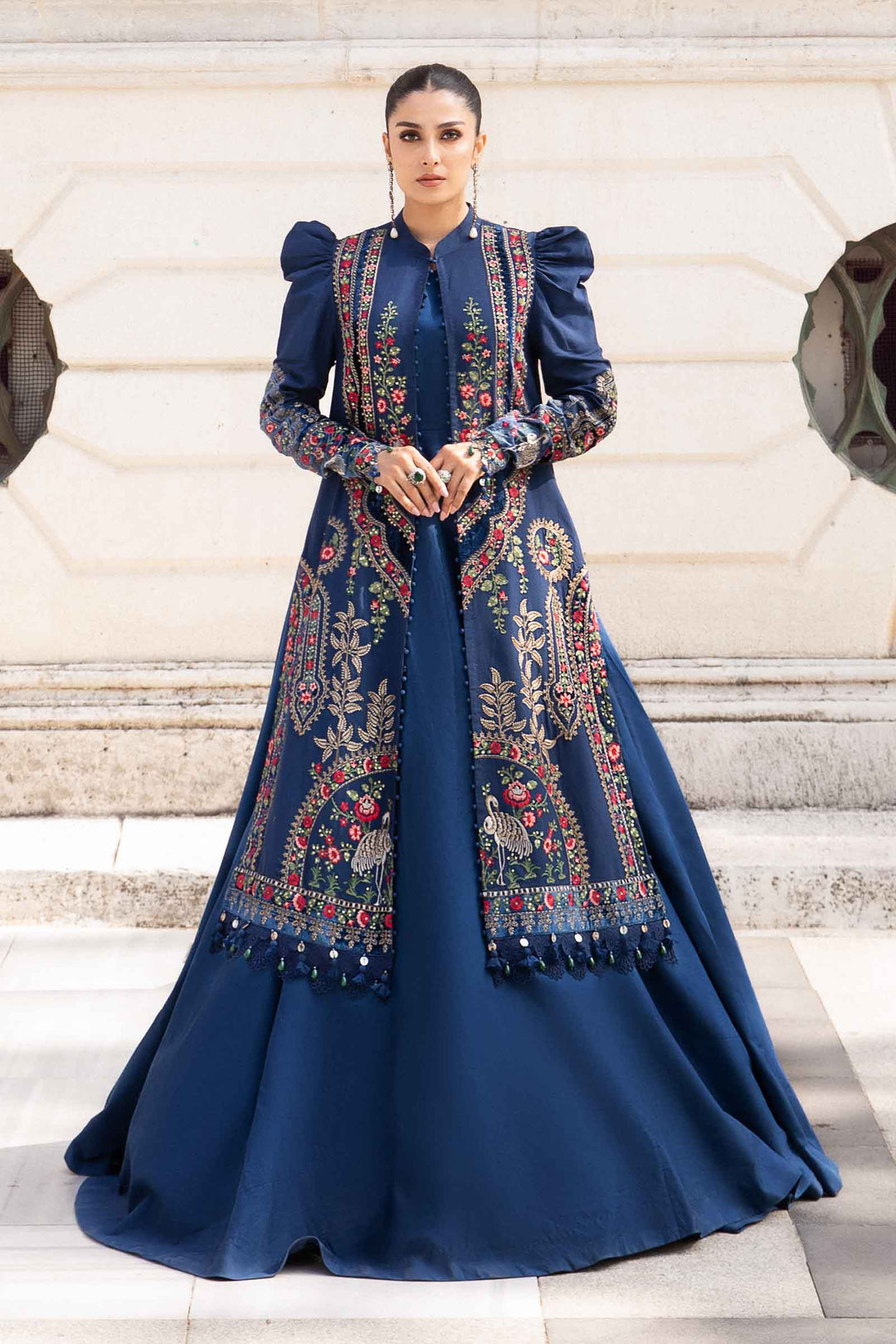 Dhanak 3PC Embroidered Shirt with Dhanak + Velvet Embroidered SHAWL