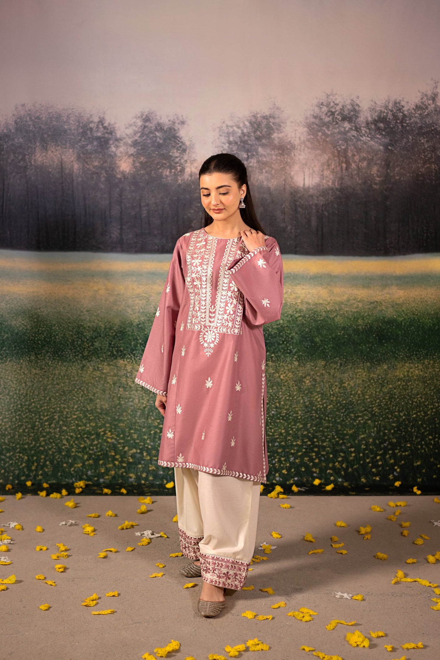 URGE Unstitched Dhanak 2PC With Dhanak Embroidered Trouser