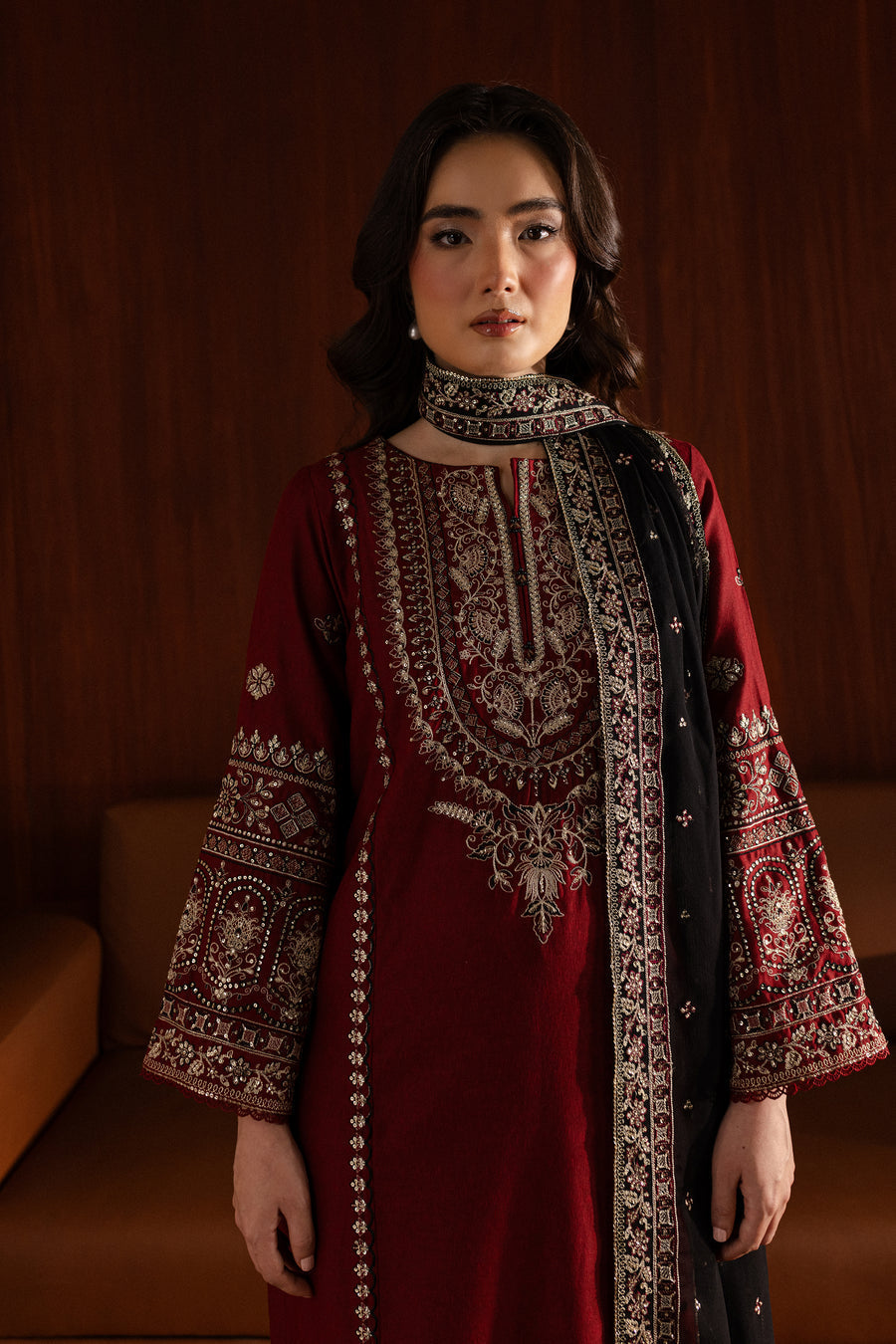 BATIK UNSTITCHED WINTER DHANAK 3PC WITH READY TO WEAR DHANAK SHAWL