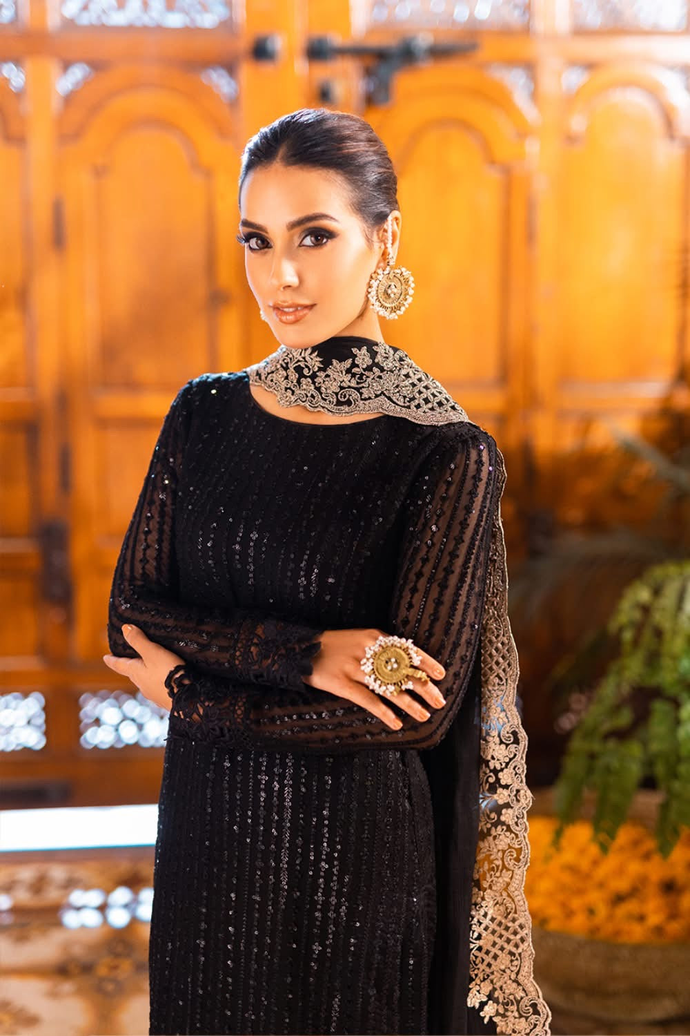 AZURE UNSTITCHED CHIFFON WEDDING AND PARTY WEAR COLLECTION