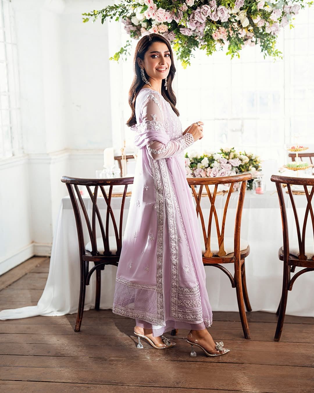 AZURE UNSTITCHED CHIFFON WEDDING AND PARTY WEAR COLLECTION