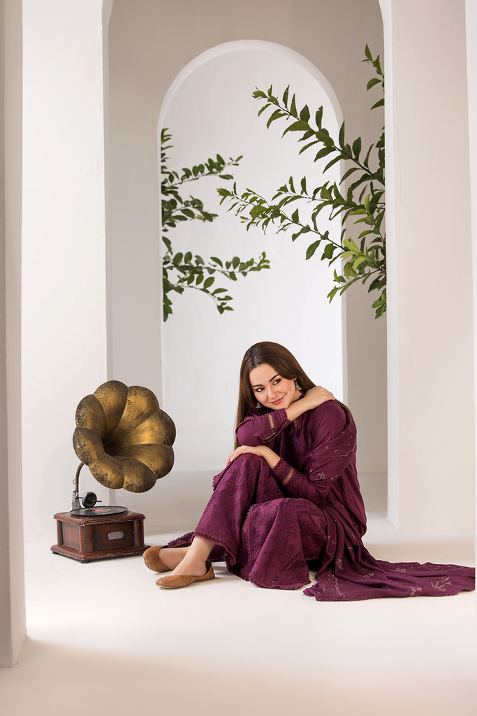 SOBIA NAZIR WINTER DHANAK UNSTITCHED 3PC WITH EMBROIDERED DHANAK SHAWL