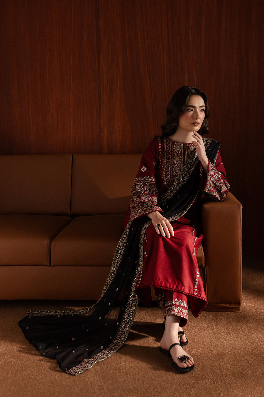 BATIK UNSTITCHED WINTER DHANAK 3PC WITH READY TO WEAR DHANAK SHAWL
