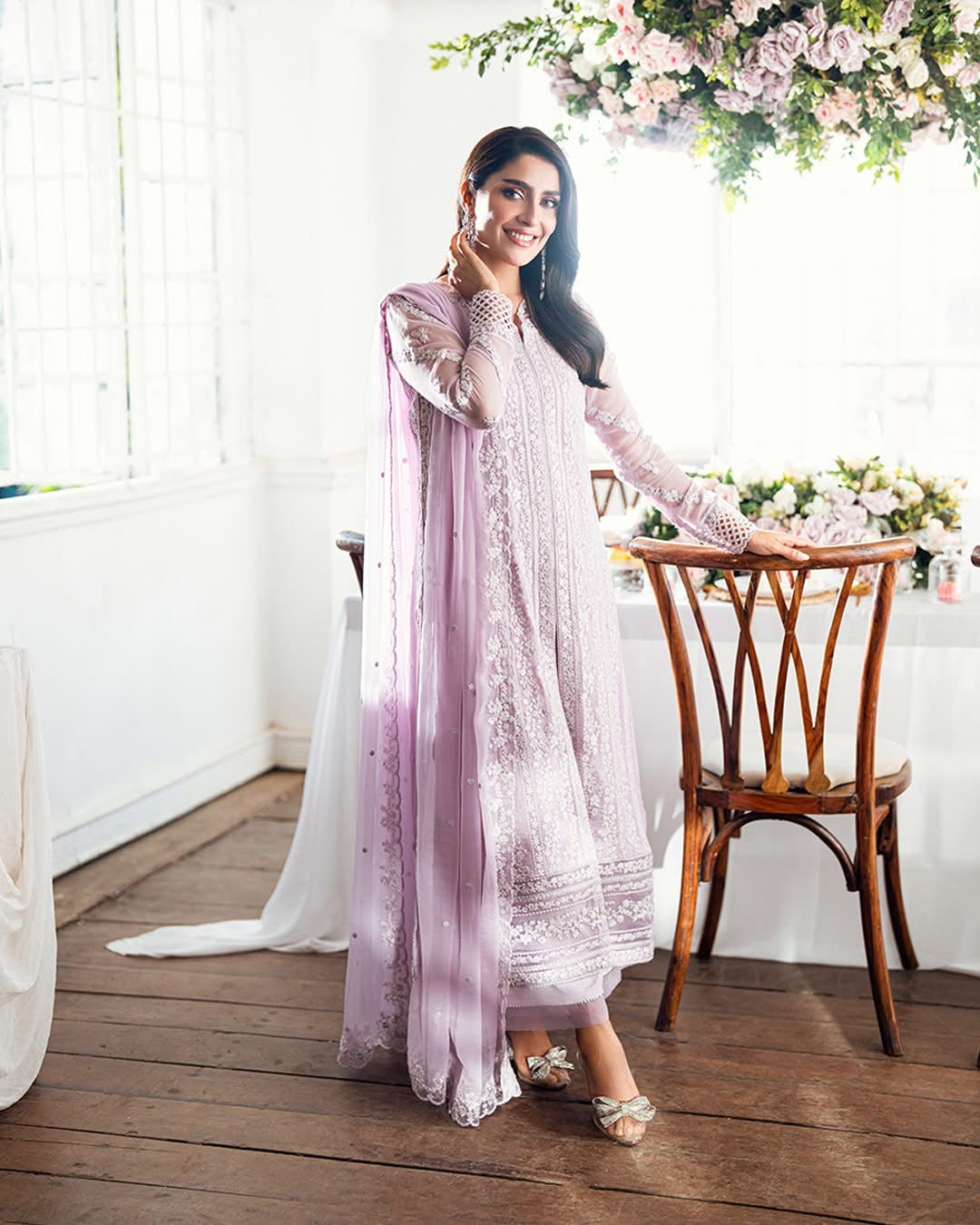 AZURE UNSTITCHED CHIFFON WEDDING AND PARTY WEAR COLLECTION