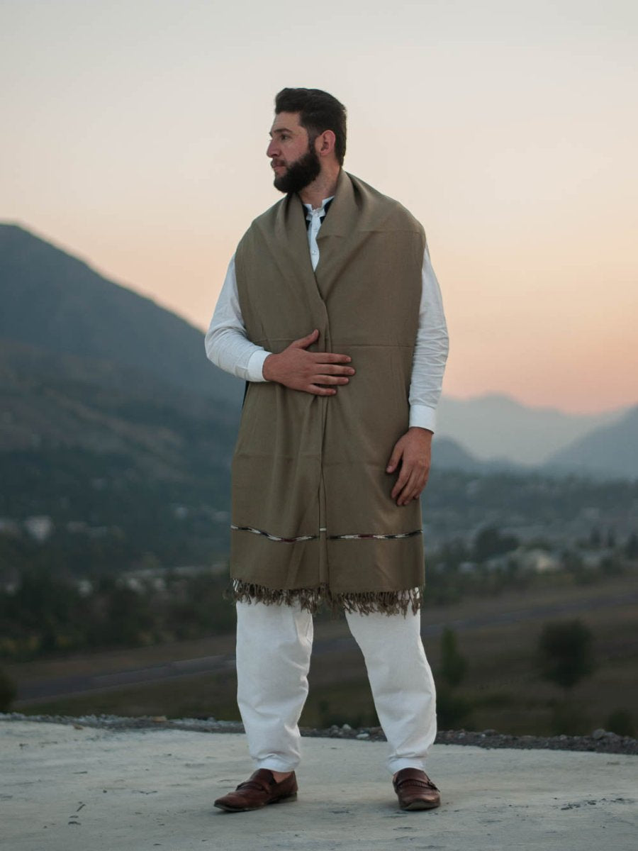 PURE PASHMINA WOOLEN SHAWL FOR MEN LIGHT-WEIGHT