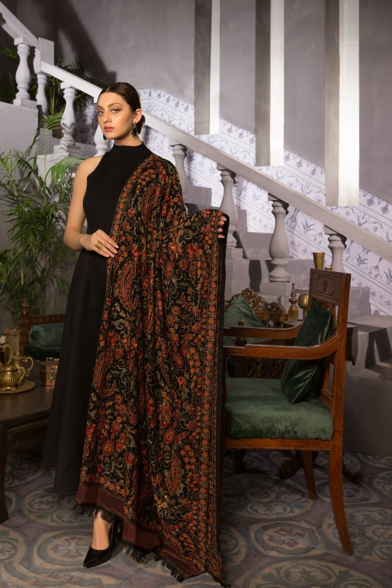 BAREEZE UNSTITCHED DHANAK EMBROIDERED 3PC WITH DHANAK EMBROIDERED SHAWL