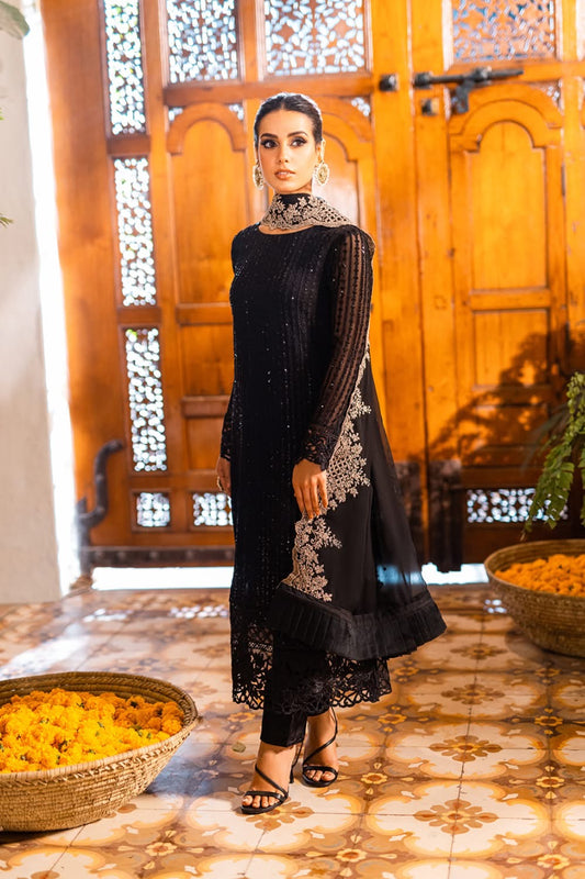 AZURE UNSTITCHED CHIFFON WEDDING AND PARTY WEAR COLLECTION