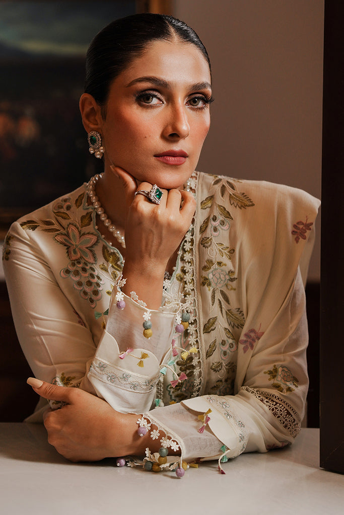 CROSS-STITCHED LUXURY UNSTITCHED WINTER DHANAK EMBROIDERED 3PC WITH DHANAK EMBROIDERED SHAWL