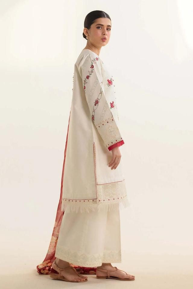 🍂*ZaraShahjahan Luxury Lawn Embroidered 3pc With Voil Printed Dupatta BIC_1023*🍂