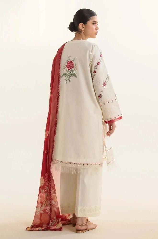 🍂*ZaraShahjahan Luxury Lawn Embroidered 3pc With Voil Printed Dupatta BIC_1023*🍂