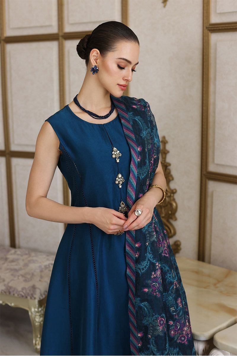 BAREEZE UNSTITCHED PREMIUM DHANAK 3PC WITH READY TO WEAR DHANAK EMBROIDERED SHAWL
