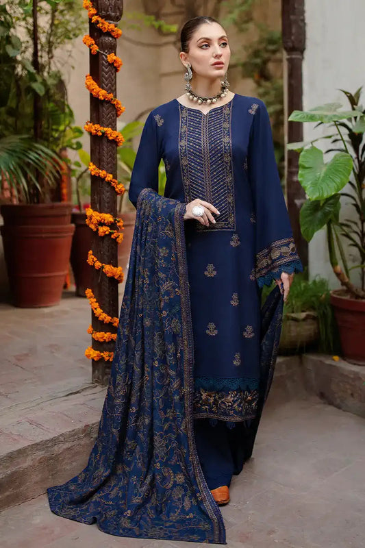 BAREEZE WINTER UNSTITCHED DHANAK 3PC