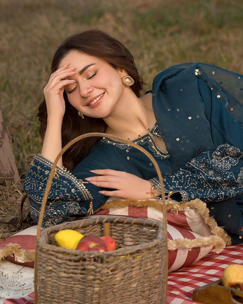 🍂*Coco Luxury Lawn Summer 3pc With Khaadi Net Dupatta BIC_2042*🍂