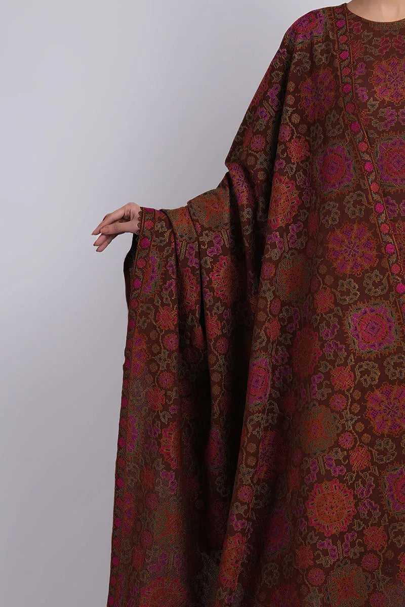 BAREEZE - UNSTITCHED 3PC DHANAK EMBROIDERED WITH DHANAK EMBROIDERED SHAWL (WM-093)