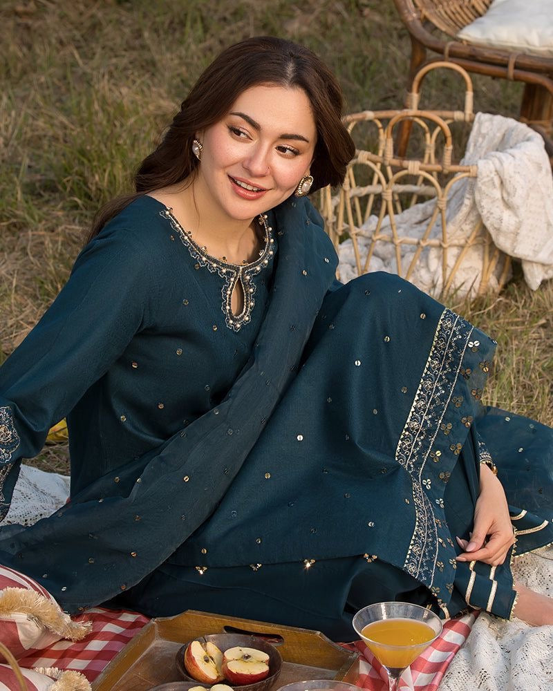 🍂*Coco Luxury Lawn Summer 3pc With Khaadi Net Dupatta BIC_2042*🍂