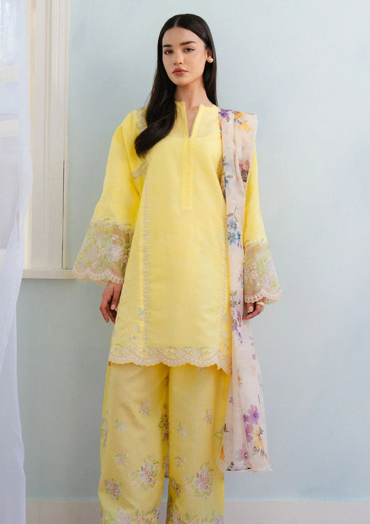 COCO EMBROIDED LAWN 3PC WITH VOIL DIAMOND PRINTED DUPATTA BIC_1089