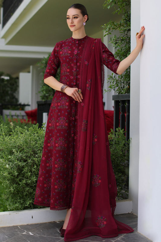 BAREEZE EMBROIDED LAWN 3PC WITH BAMBER CHIFFON DUPATTA  BIC_1093