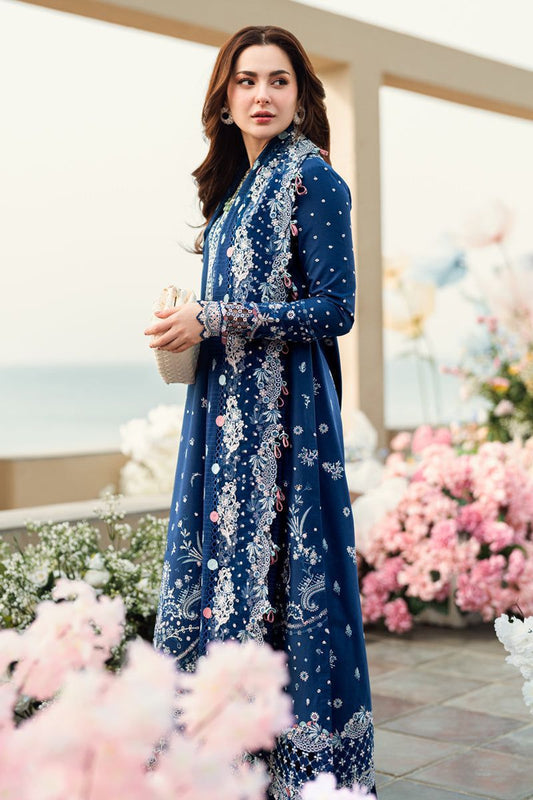 QALAMQAR EMBROIDED LAWN 3PC WITH EMBROIDED ORGANZA DUPATTA BIC_1080