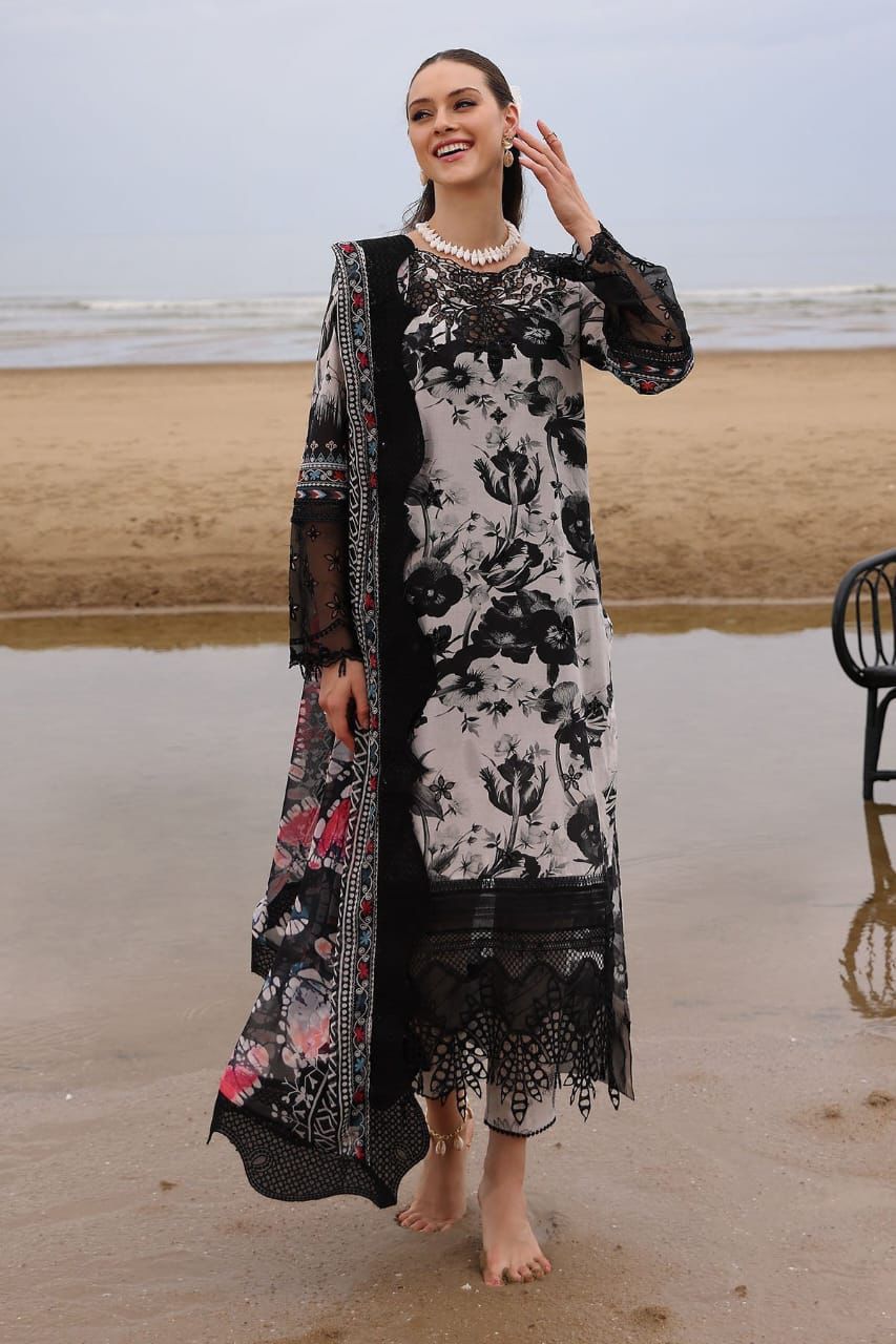 NUREH PRINTED LAWN 3PC WITH SOFT CHIFFON DUPATTA